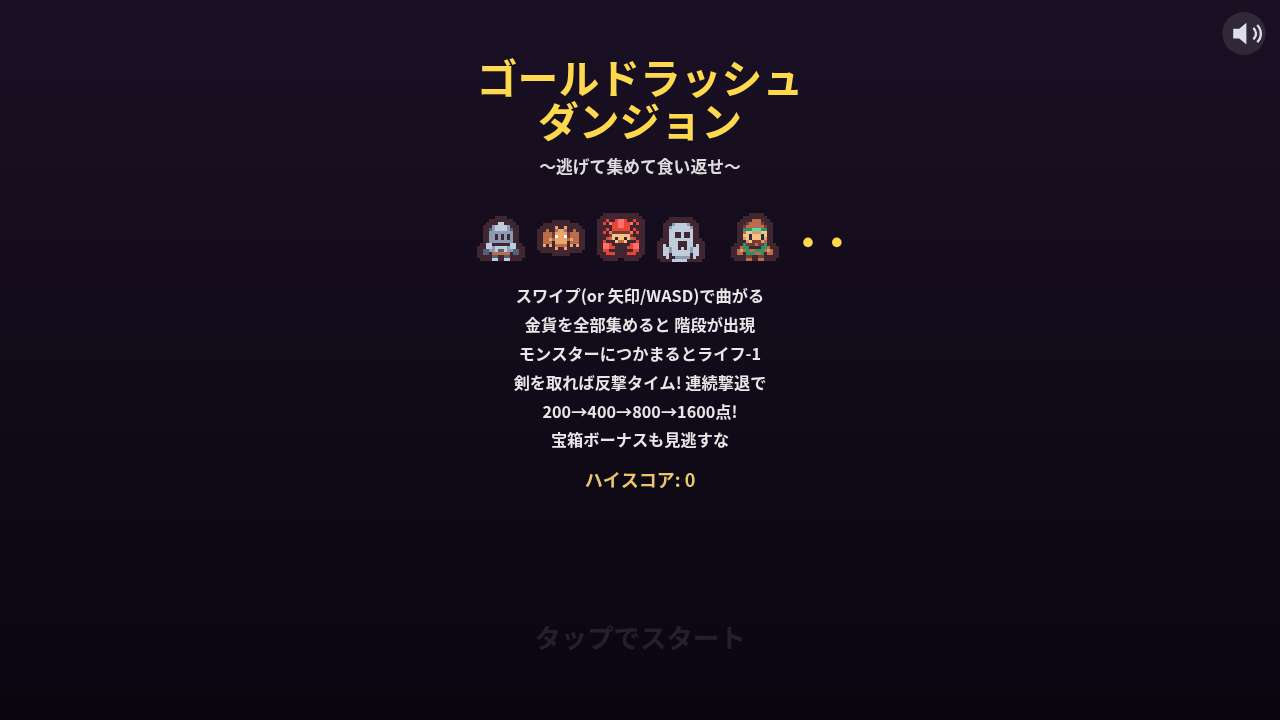 ゴールドラッシュ・ダンジョン ～逃げて集めて食い返せ～