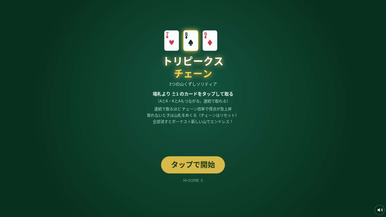 トリピークス・チェーン ～3つの山くずしソリティア～
