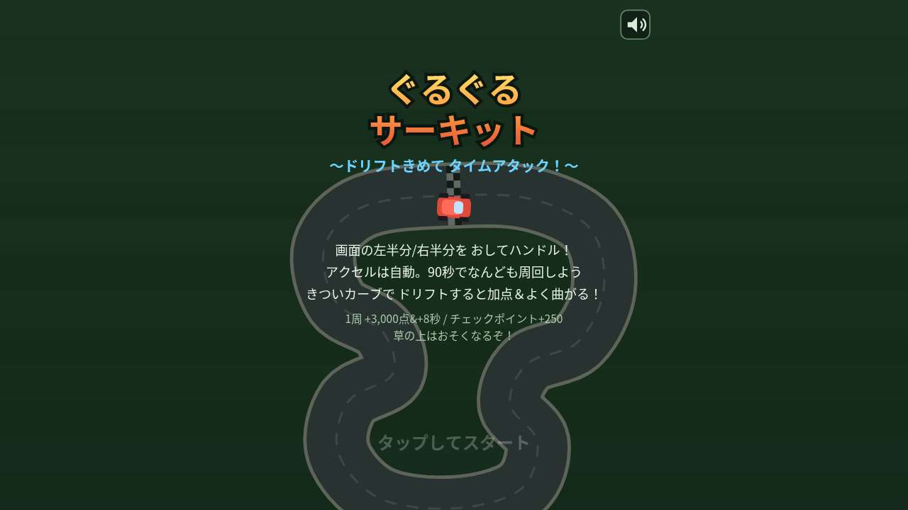 ぐるぐるサーキット ～ドリフトきめて タイムアタック！～
