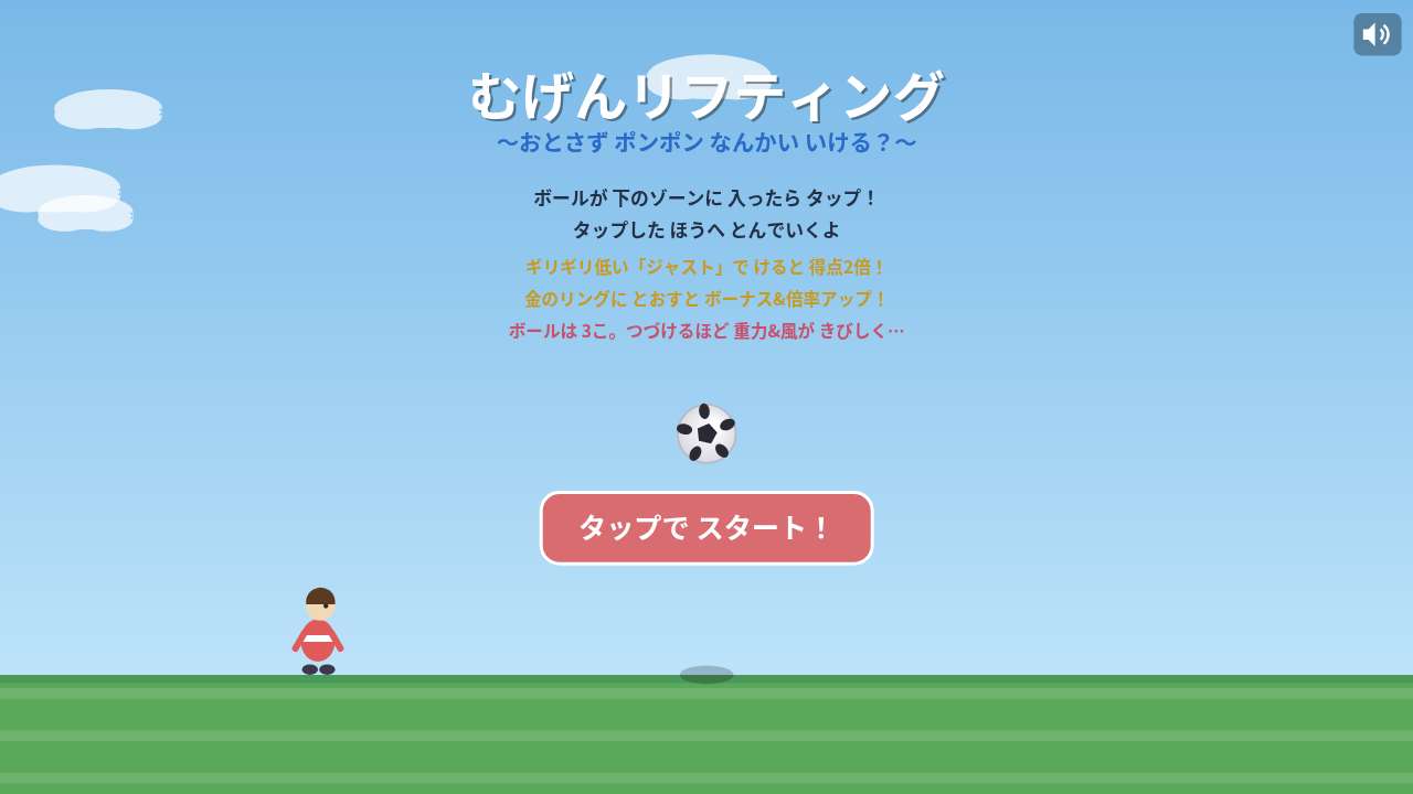 むげんリフティング ~おとさず ポンポン なんかいいける?~