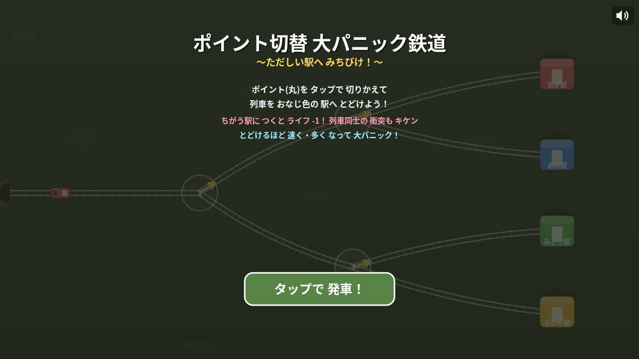 ポイント切替 大パニック鉄道 ～ただしい駅へみちびけ！~